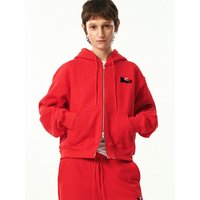 M.C Logo Hood Zip-up Hoodie [RED]