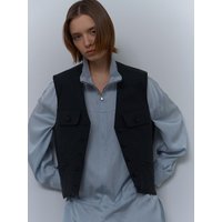 LEATHER VEST [BLACK]