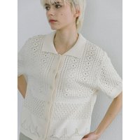 COTTON LACE HALF CARDIGAN [CREAM]