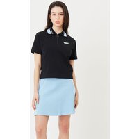 Zip-up Polo Shirt Golf [Black]
