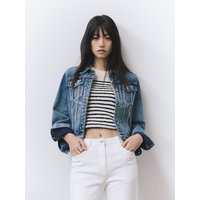 Cropped Denim Trucker Jacket Cropped Denim Trucker Jacket