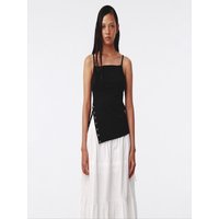 Snap Slit Tank Top [Black]