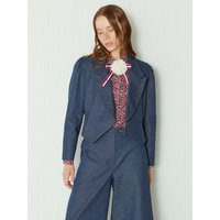 katiacho Denim Short Jacket [Pink, Denim Blue]