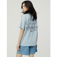 SWAGBAR Slub Surfer Semi-Overfit Short Sleeve shirt [Sky Blue]