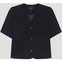 V-neck Cropped Setup Blazer [DN] AWSJKP