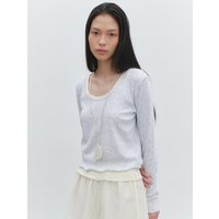 Banding Ribbed Crop shirt