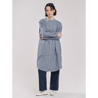 Henley Neck Long Chambray Shirt [Navy] SNV