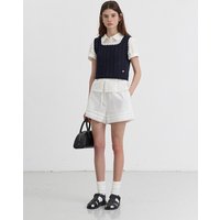 LACED BANDING SHORTS [IVORY] UDPABIV