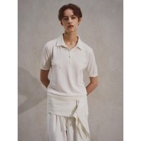 Cotton Dry Essential Polo Neck Shirt [White]