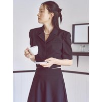 Summer Wool Half Sleeve Crop Blazer [color]