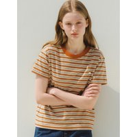 G Ticktock Stripe Half shirt [Orange]