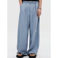 Belted Drape Trousers [Light Blue]