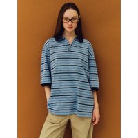 Comfort Double Stripe Collar Polo shirt CTT [Sky Blue]