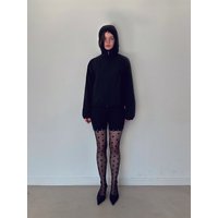 Cutout Windbreaker Hoodie [Black]