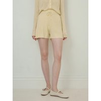 Lush Basic Knit Setup Shorts [Buttery Yellow] OC-KN