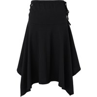 Asymmetric Shorts Skirt [Black]