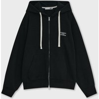 Logo Patch Zip-up Hoodie [BLACK]