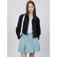 Button Point Crop Blazer ZMSF [Black]