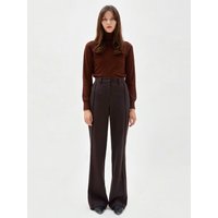 Lined Boots Cut Trousers Brown Lined Boots Cut Trousers Brown