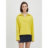 Cozy Open Collar Sweatshirt Limeade Cozy Open Collar Sweatshirt Limeade