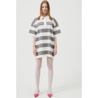 Striped Short-Sleeve Polo Shirt Grey Striped Short-Sleeve Polo Shirt Grey