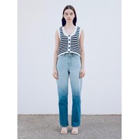 Wide Horizontal Gradient Jeans