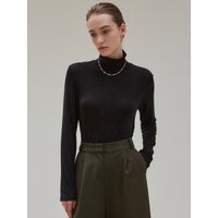 Long Sleeve Turtleneck Top _Black