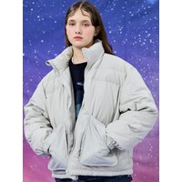 Double Pocket Down Short Padded Jacket [Grey]