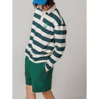 Royal Emblem Striped Polo Shirt _ Green