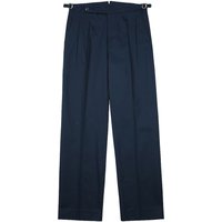Reve Cotton Washed Trousers Navy