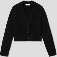 Boucle Knit Cardigan _Black
