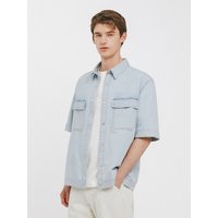 Two Pocket Denim Shirt _ Light Indigo Two Pocket Denim Shirt _ Light Indigo