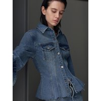 Aron Setup Peplum Denim Jacket Aron Setup Peplum Denim Jacket