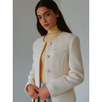 Non Collar Button Jacket Non Collar Button Jacket