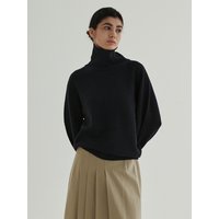 Whole Garment Alpaca Turtleneck _ Navy Whole Garment Alpaca Turtleneck _ Navy