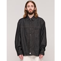 Washing Denim Shirt Jacket _ Black