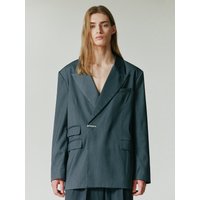 Maximal Double-Breasted Blazer _ Grey