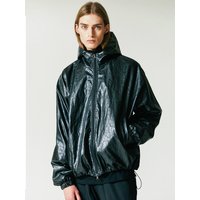 VCL Crack Leather Zip-Up Hoodie _ Black VCL Crack Leather Zip-Up Hoodie _ Black