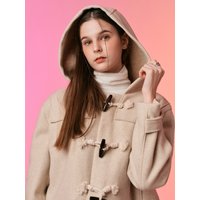 Quilting Hooded Cropped Duffle Coat Jacket Quilting Hooded Cropped Duffle Coat Jacket
