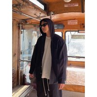 Oversized Fit Nylon Hooded Shirt