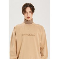 Unisex Basic Turtleneck Sweater _ Beige Unisex Basic Turtleneck Sweater _ Beige