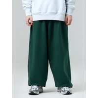 Balloon-Fit Simple Sweatpants _ Deep Green Balloon-Fit Simple Sweatpants _ Deep Green
