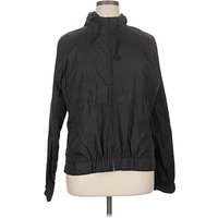 Unionbay Track Jacket: Black Solid Pattern Jackets & Outerwear – Size X