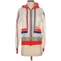 Rossignol Track Jacket: Red Color Block Pattern Jackets & Outerwear – Size