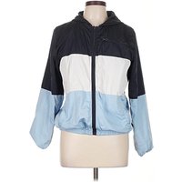 John Galt Windbreaker Jacket: Blue Color Block Pattern Jackets & Outerwear John Galt Windbreaker Jacket: Blue Color Block Pattern Jackets & Outerwear