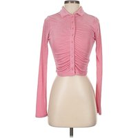 Garage Long Sleeve Polo Shirt: Pink Tops – Size X
