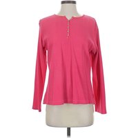 Quacker Factory Long Sleeve Top Pink Keyhole Neckline Tops – Used