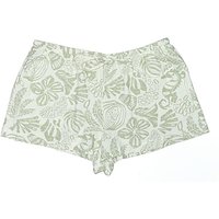 Rewash Shorts: Green Paisley Pattern Bottoms