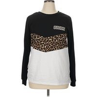rue Long Sleeve Shirt: Black Animal Print Pattern Tops – Size X rue Long Sleeve Shirt: Black Animal Print Pattern Tops – Size X