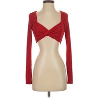 Garage Long Sleeve Top Red Sweetheart Neckline Tops – Used